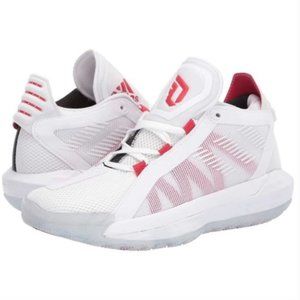 Sold Adidas Dame 6 White/Scarlet/Black Basketball